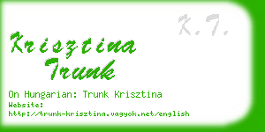 krisztina trunk business card